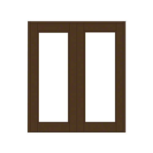 Bronze Black Anodized Blank Pair Series 850 Durafront Wide Stile Offset Hung Entrance Doors - No Prep