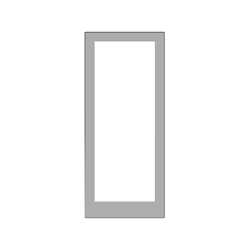 Clear Anodized Custom Single Blank 400 Medium Stile Center Hung Entrance Door - No Prep