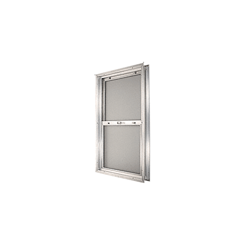 Satin Anodized 22-3/4" x 30-1/8" Bel-Air "Plaza" Combination Door Unit With Obscure Tempered Glass and Mill Frame for 1-3/4" 2-8 Slab Door