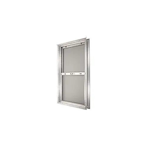 CRL BAP2840BS Satin Anodized 22-3/4" x 30-1/8" Bel-Air "Plaza" Combination Door Unit With Obscure Tempered Glass and Mill Frame for 1-3/4" 2-8 Slab Door