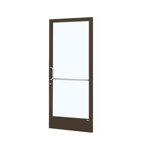 Bronze Black Anodized 250 Series Narrow Stile (RHR) HRSO Single 3'0 x 7'0 Offset Hung with Geared Hinged Complete Door Std. Lock and 9-1/2" Bottom Rail