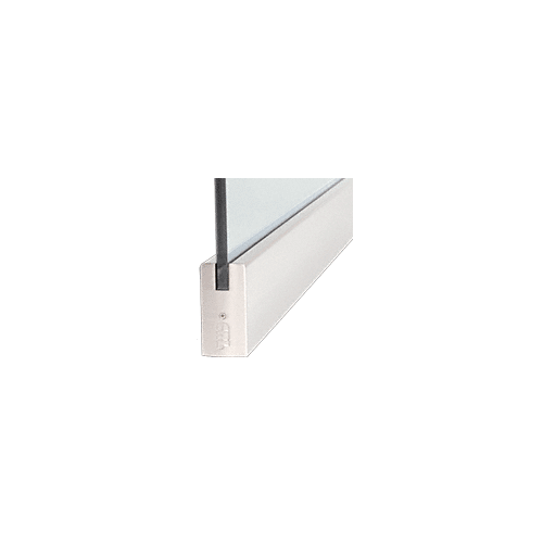 CRL SREC4SSA34 Satin Anodized 4" Square End Cap for Sidelite Rails with 3/4" Glass