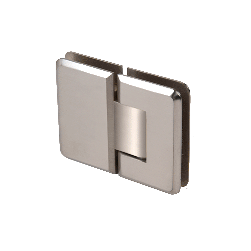 Brushed Nickel 180 Degree Glass-to-Glass Plymouth Series Hinge