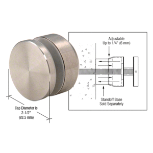 Crl Adjcap2bs Brushed Stainless Adjustable Height Standoff Cap For 2 Base