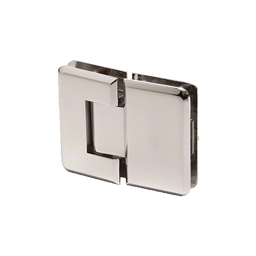 Polished Nickel 180 Degree Glass-to-Glass Plymouth Series Hinge