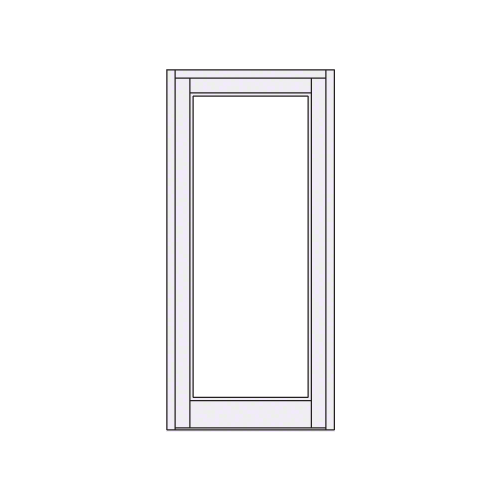 White KYNAR Paint Blank Single Series 800 Durafront Medium Stile Offset Hung Entrance Door- No Prep