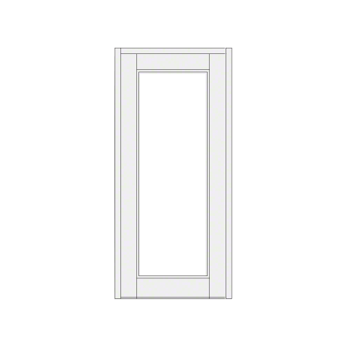 White KYNAR Paint Blank Single Series 850 Durafront Wide Stile Center Hung Entrance Door - No Prep