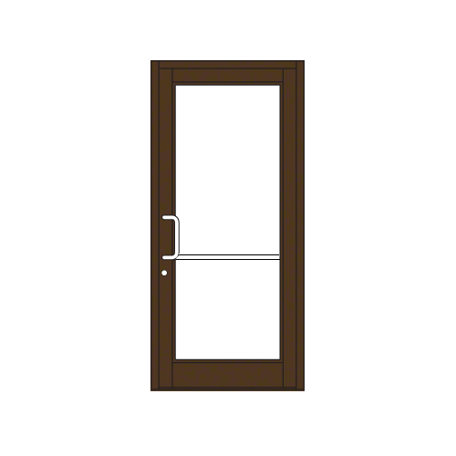 Bronze Black Anodized Custom Single Series 800 Durafront Medium Stile Geared Hinge Entrance Door for Surface Mount Door Closer