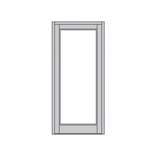 Clear Anodized Blank Single Series 800 Durafront Medium Stile Center Hung Entrance Door- No Prep