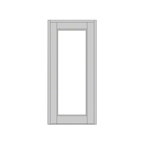 Clear Anodized Blank Single Series 850 Durafront Wide Stile Center Hung Entrance Door - No Prep