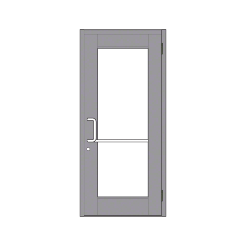 Clear Anodized Class 1 Custom Single Series 750T Wide Stile Butt Hinge Thermal Entrance Door for Surface Mount Door Closer