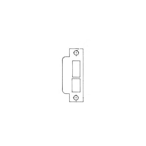 Right Hand 1-5/8" Extended Lip ASA Strike For 2-3/4" Backset Latch, Deadbolt, Auxiliary Latch Unlacquered Brass Finish