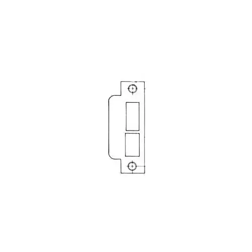 Left Hand 3" Extended Lip ASA Strike For 2-3/4" Backset Latch, Deadbolt, Auxiliary Latch Unlacquered Brass Finish