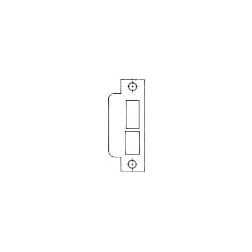 Left Hand 1-7/8" Extended Lip ASA Strike For 2-3/4" Backset Deadbolt Only Satin Black Finish