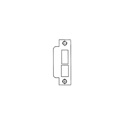 Left Hand ASA Strike For 2-3/4" Backset Latch and Deadbolt Unlacquered Brass Finish