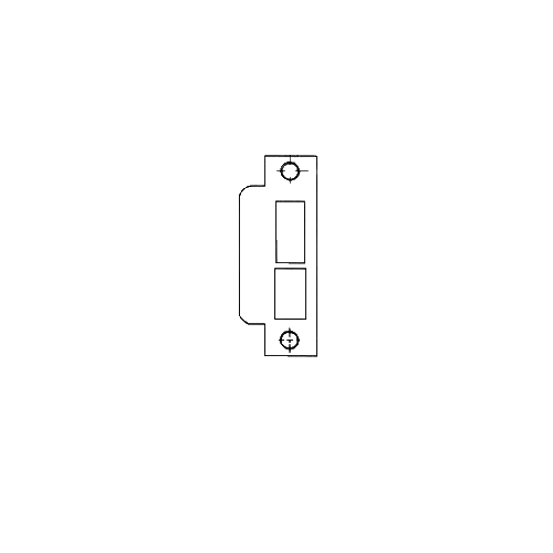 Left Hand ASA Strike For 2-3/4" Backset Latch and Deadbolt Satin Brass With Brown Finish