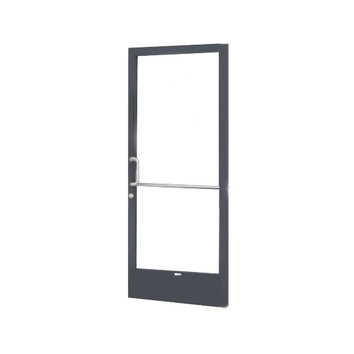 Bronze Black Anodized 250 Series Narrow Stile (RHR) HRSO Single 3'0 x 7'0 Offset Hung with Geared Hinged Complete ADA Door, Lock Indicator, Cylinder Guard - for 1" Glazing