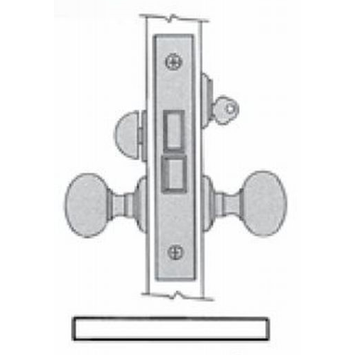 Left Hand Reverse Entry / Storeroom Knob by Knob 2-1/2" Backset Mortise Lock Body Oil Rubbed Bronze Finish