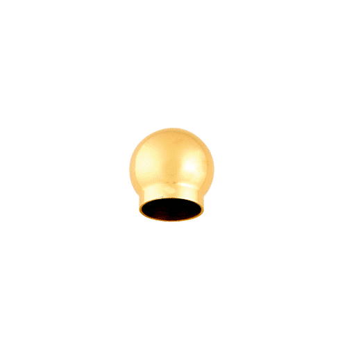 CRL HR20BPB Polished Brass 3-5/16" Ball Type End Cap for 2" Tubing