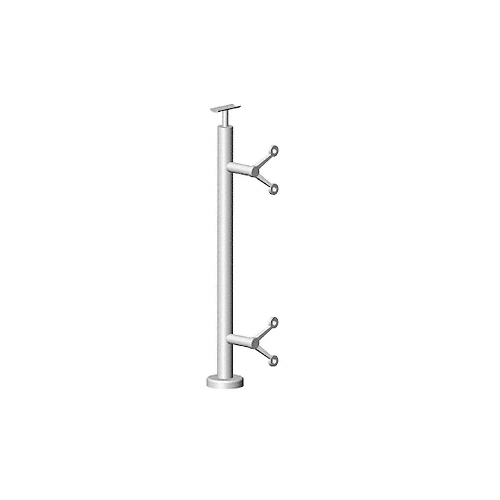 CRL P642EPS Polished Stainless 42" P6 Series Spider End Post Railing Kit