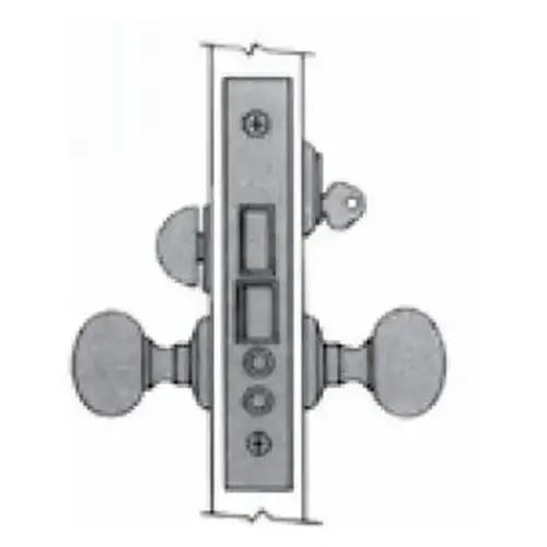 Right Hand Reverse Entry / Apartment Lever x Lever 2" Backset Mortise Lock Body Unlacquered Brass Finish