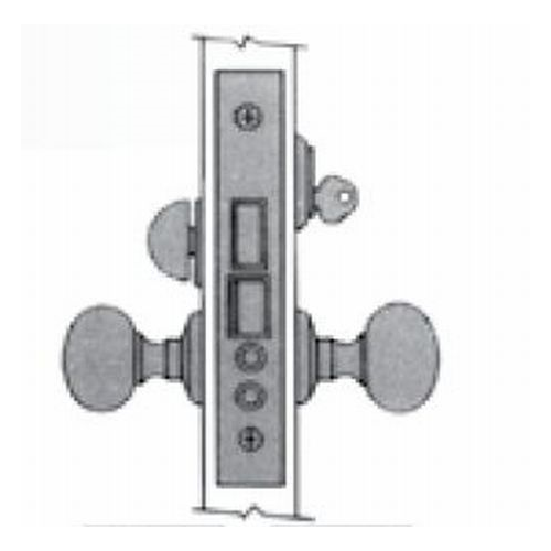 Left Hand Reverse Entry / Apartment Lever x Lever 2" Backset Mortise Lock Body Bright Chrome Finish