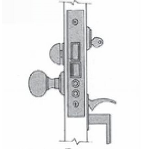 Satin Black Baldwin 6110.LLS Left Handed Lever Strength Passage Mortise Lock with 2-3/4 Bac 