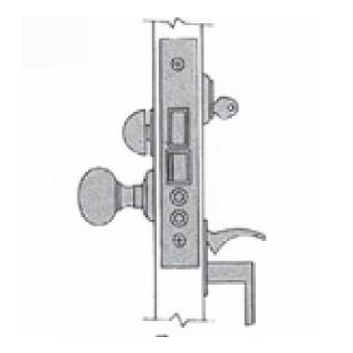 Left Hand Residential Entry Handleset x Lever 2" Backset Mortise Lock Body Lifetime Brass Finish