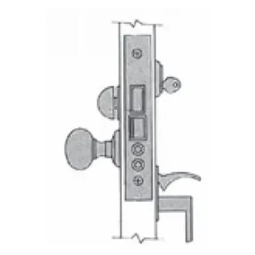 Left Hand Residential Entry Handleset x Lever 2" Backset Mortise Lock Body Antique Brass Finish