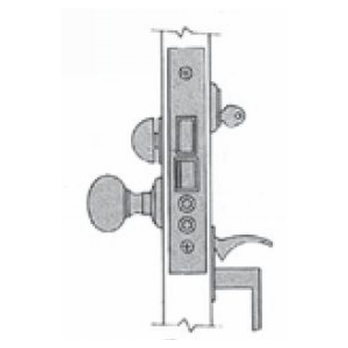 Right Hand Residential Entry Handleset x Lever 2" Backset Mortise Lock Body Lifetime Bright Nickel Finish