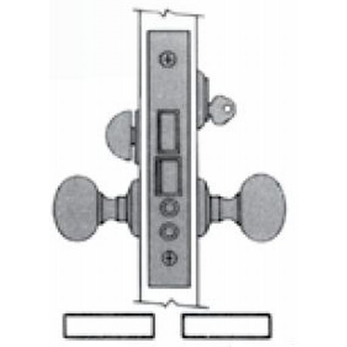 Right Hand Entry / Apartment Lever x Lever 2" Backset Mortise Lock Body with 1-1/4" Front Venetian Bronze Finish