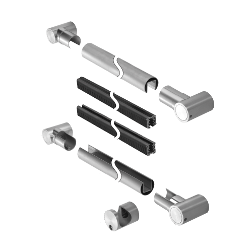 CRL ALUMJLR60BSVCP1 Brushed Stainless 60" Round Juliet Balcony Glass