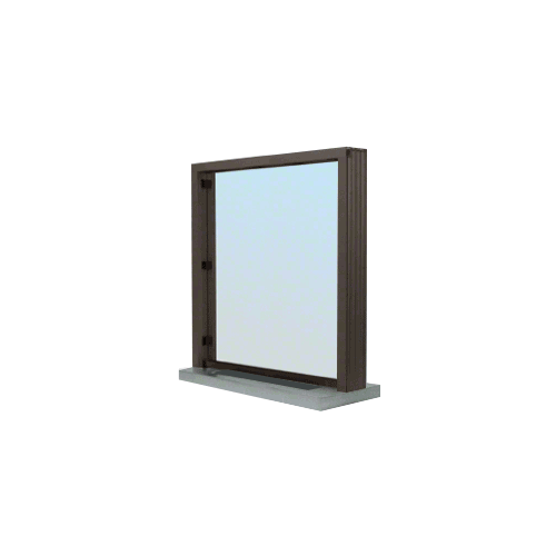 CRL S11W3636DU Dark Bronze Bullet Resistant 36" Wide Interior Window with Surround Sound and Shelf with Deal Tray for 4-7/8" Thick Walls