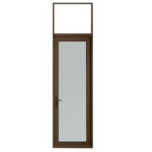 Custom Class l Bronze Black Anodized Series 925 Hinged Left Swing Out Patio Single Door with 10" Bottom Rail and Low Profile Threshold