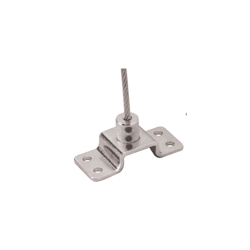 Brushed Nickel Plated Fixed Base Floor Fitting for Cable Display System