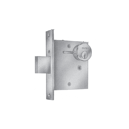 Cylinder by Turn 2-1/2" Backset Mortise Deadlock Body Satin Brass with Brown Finish