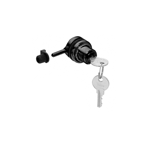 Black Chrome Random Keyed Through Glass Plunger Lock