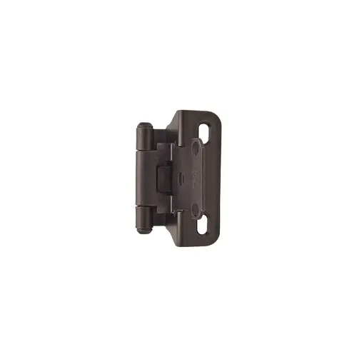 Functional Hardware Self Closing Partial Wrap Cabinet Hinge 1/4 Inch Overlay Oil Rubbed Bronze - Pair