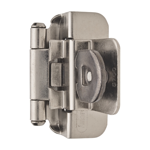 Amerock BPR8700G10 3/8" (10 mm) Inset Double Demountable Cabinet Hinge Satin Nickel Finish - Pair