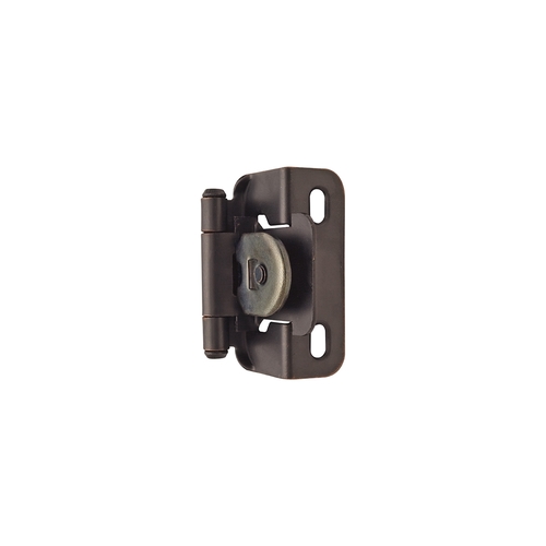 1/2 Inch Overlay Functional Hardware Partial Wrap Cabinet Hinge Single Demountable Oil Rubbed Bronze - Pair