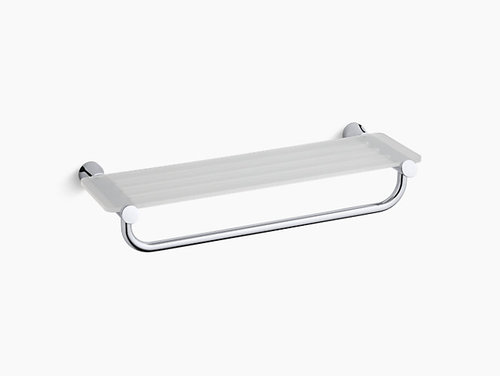 Kohler K-5677-CP-XCP5 Toobi Hotelier Bathroom Towel Holder with Shelf Polished Chrome 24 Inches Wall mount - pack of 5