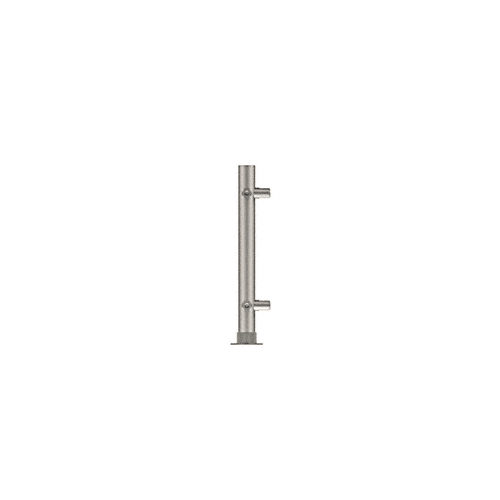 CRL PP55LBS Brushed Stainless 12" High 1" Round PP55 Slimline Series Straight Front Counter/Partition Corner Post