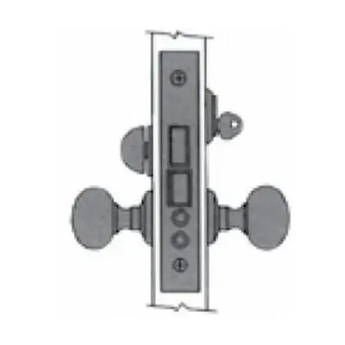 Left Hand Reverse Emergency Egress Entry Knob By Knob 2-1/2" Backset Mortise Lock Body Unlacquered Brass Finish