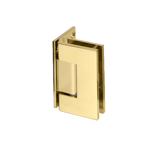 CRL GEN044BR Polished Brass Geneva 044 Series Wall Mount Offset Back Plate Hinge