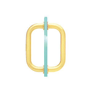 CRL Satin Brass 6" Tubular Back-to-Back 3/4" Diameter Shower Door Pull Handles