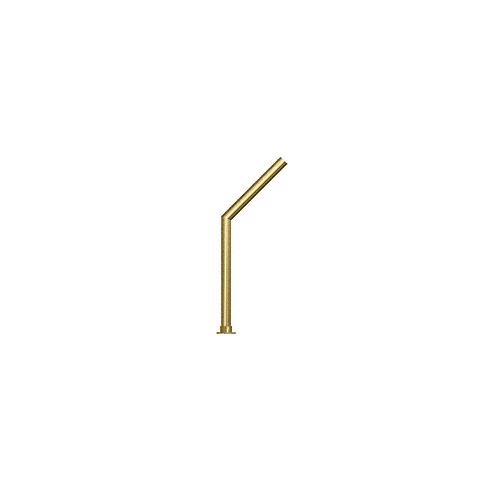 Polished Brass Elegant 101 Series 2" Tubing Glass On Slant and Front Only Sneeze Guard