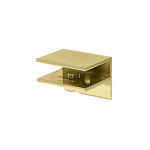 CRL ALUM-EH134-VCP-1 Brass Square Interior Shower Shelf Clamp With Support Leg