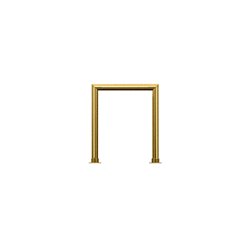 Polished Brass Elegant 145 Series 1-1/2" Tubing Glass On Top and Front Only Sneeze Guard