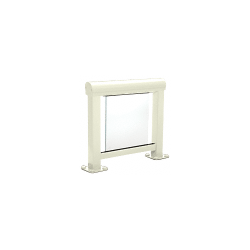 Oyster White 300 Series Aluminum Glass Railing System Small Showroom Display- No Base