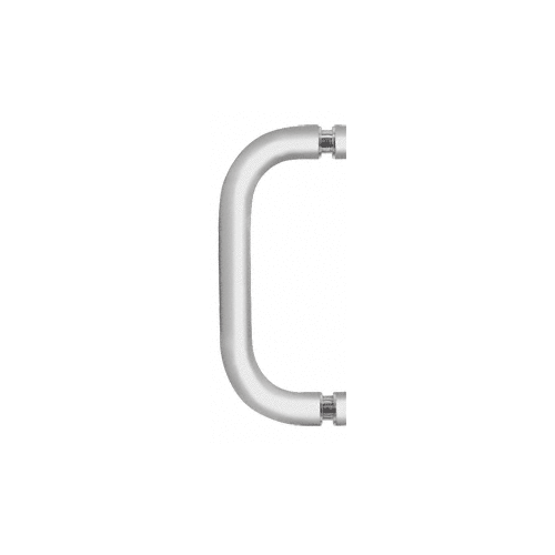 Satin Chrome 6" Single-Sided Solid 3/4" Diameter Pull Handle Without Metal Washers